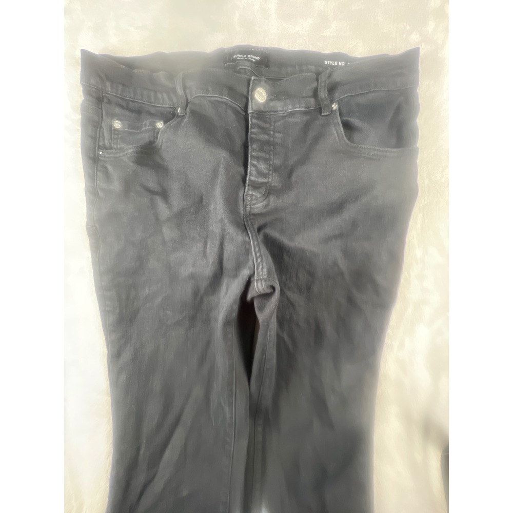 Purple Brand P001 Mens Black Skinny Jeans Made in Italy Low Rise Size 38